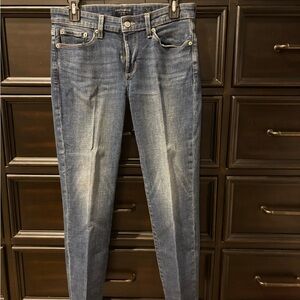 Lucky Brand Women's Straight leg Jeans in Distressed Blue Wash